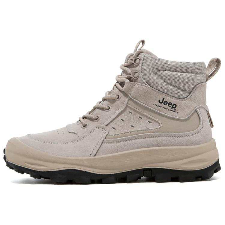 Jeep Cushioning, Wear Resistant High top Hiking Shoes Men's Sand