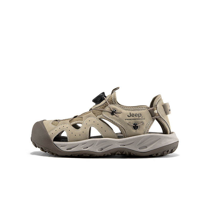 Jeep Abrasion Resistant, Rebound, Anti Collision, Moisture Wicking River Trekking Shoes Men's Khaki