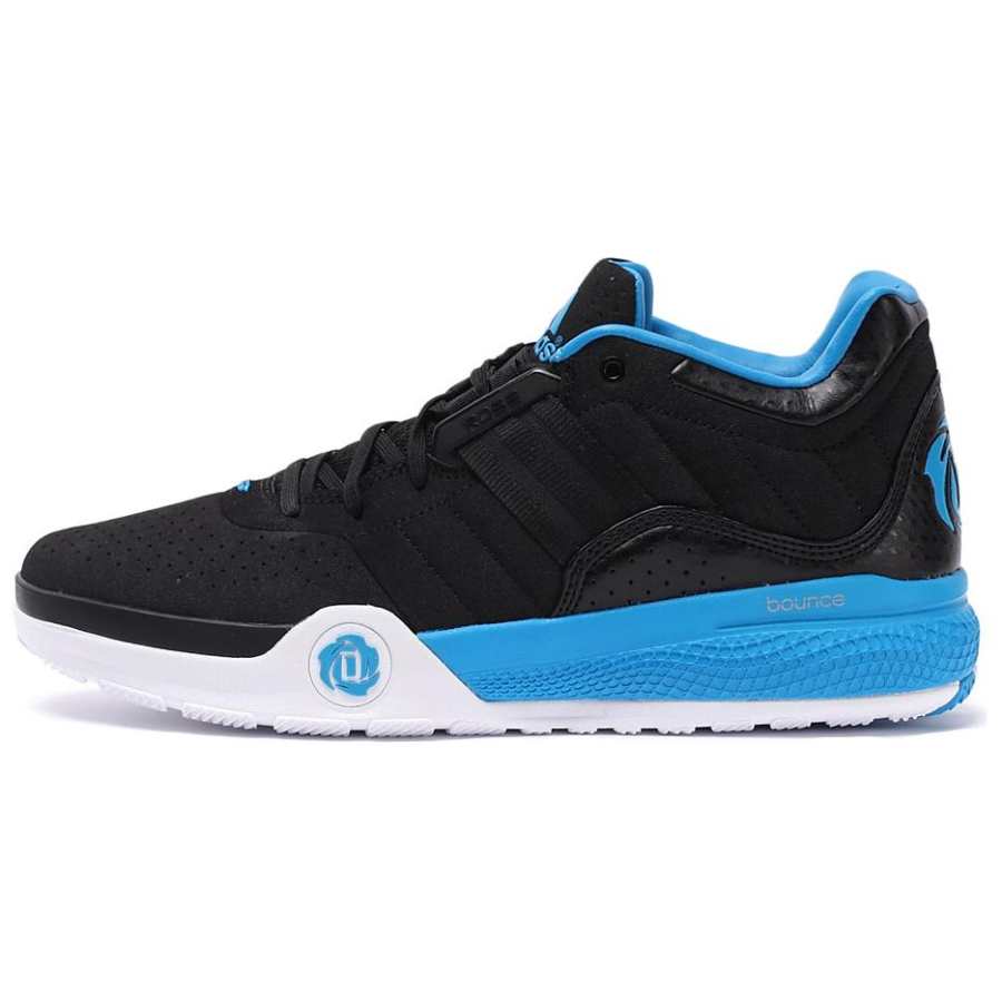 Adidas Adidas Slip Resistant Abrasion Resistant Mid top Basketball Shoes Men's Black Blue