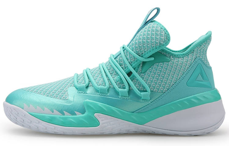 PEAK Slip Resistant Abrasion Resistant Mid top Performance Basketball Shoes Men's Green