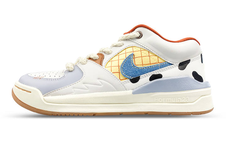 Jordan Jordan Stadium 90 Low top Basketball Shoes Women's White Blue Brown
