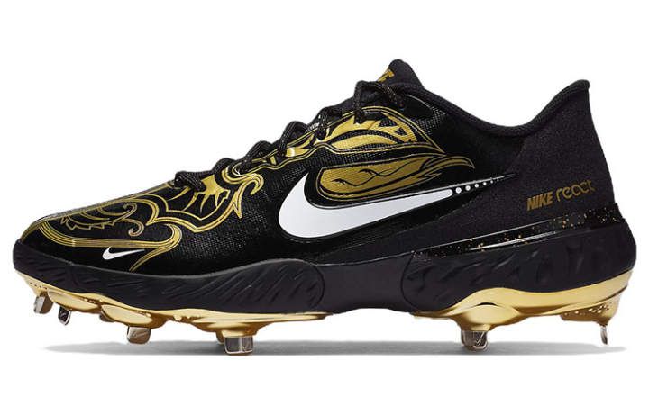 Nike Nike Alpha Huarache Elite 3 Low Premium 'Black Metallic Vivid Gold'