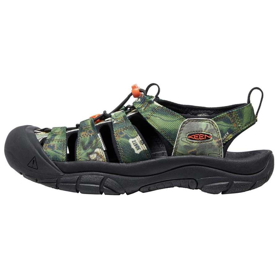 Keen Newport Retro Beach Sandals Men's Black/Camouflage Green