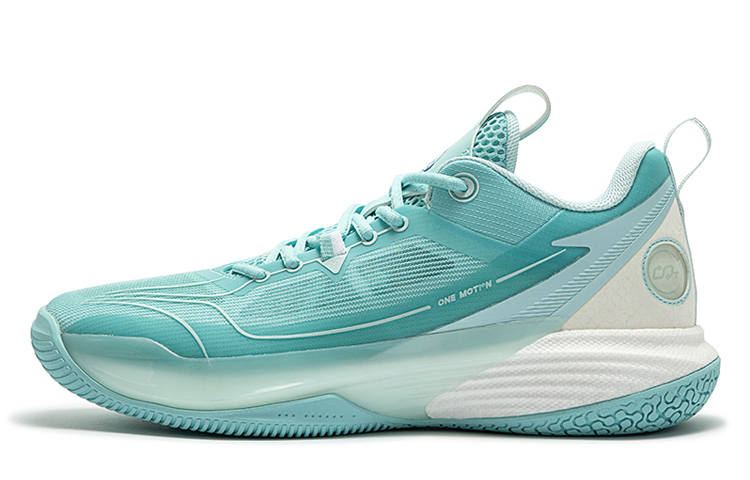 361° ONE MOTION Mint Low top Cushioning Slip Resistant Abrasion Resistant Breathable Coverage Basketball Shoes Men's