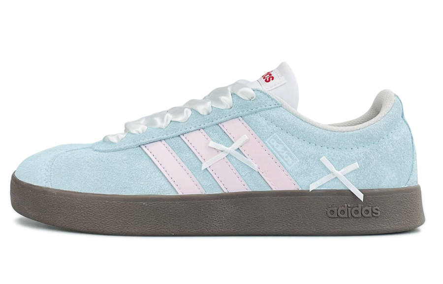 Adidas Adidas VL COURT 2.0 Abrasion Resistant Abrasion Resistant Low top Skateboard Shoes Unisex Blue Pink