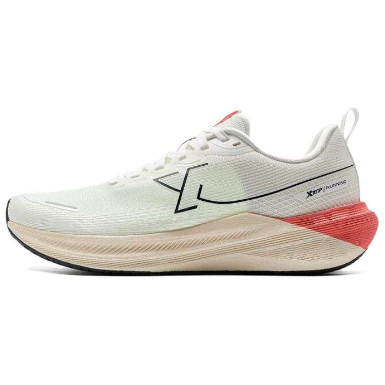 XTEP Kompanio Slip Resistant And Breathable Support Low top Casual Running Shoes Men's Sail White