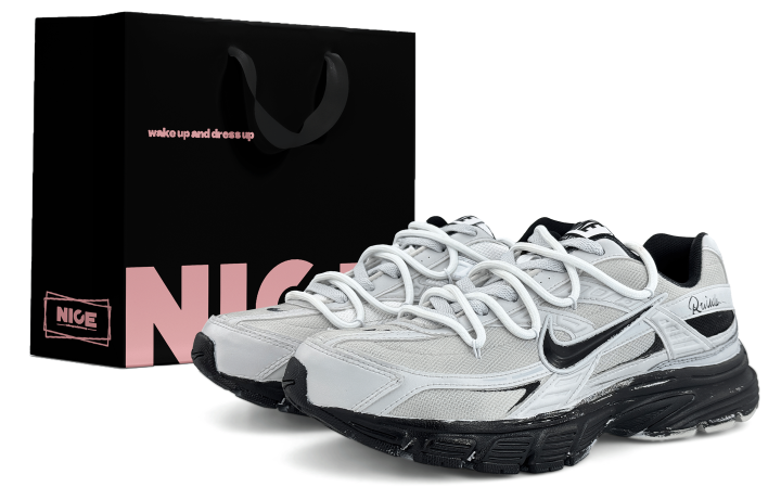 Nike Nike Initiator Cushioning Abrasion Resistant Breathable Low top Running Shoes Unisex Gray White