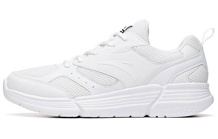 Anta Breathable Lightweight Rebound Cushioning Slip-Resistant Abrasion-Resistant Low-Top Running Shoes Men's White
