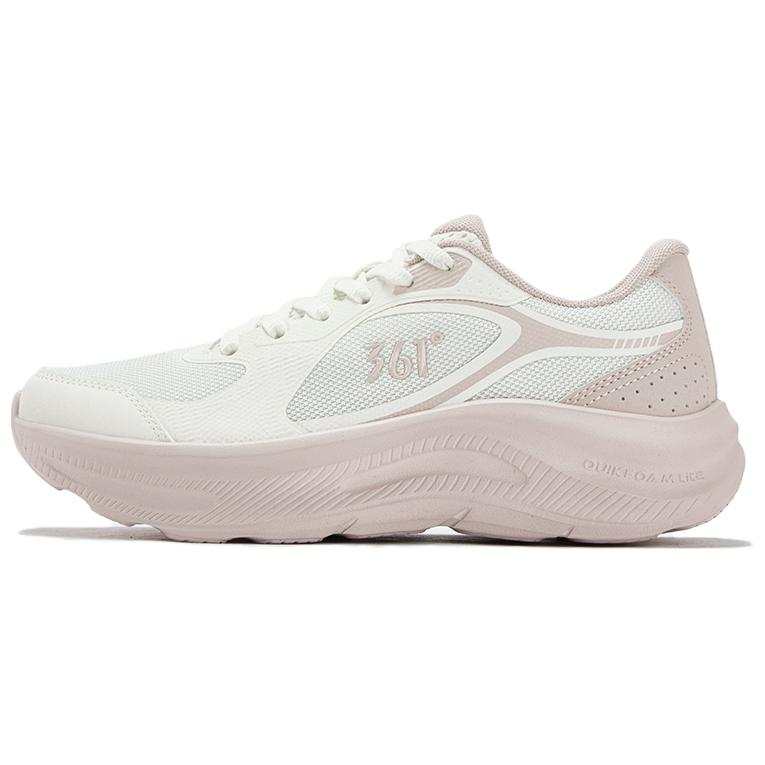 361° Star Leap Cushioning Lightweight Rebound Low top Casual Training Running Shoes Women's Feather White Fresh Pink