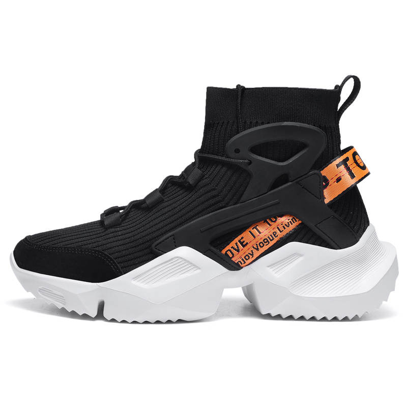 RUIKE Cushioning Abrasion Resistant Breathable Mid top Chunky Sneakers Unisex