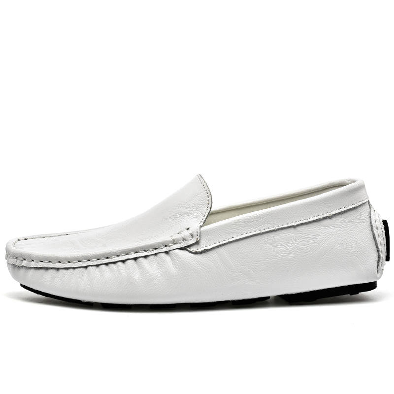 HBRK Men's Casual Shoes Men's Low Top White/Black/Brown