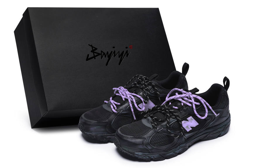 New Balance New Balance 408 Slip Resistant Low top Running Shoes Unisex Black Purple D Width