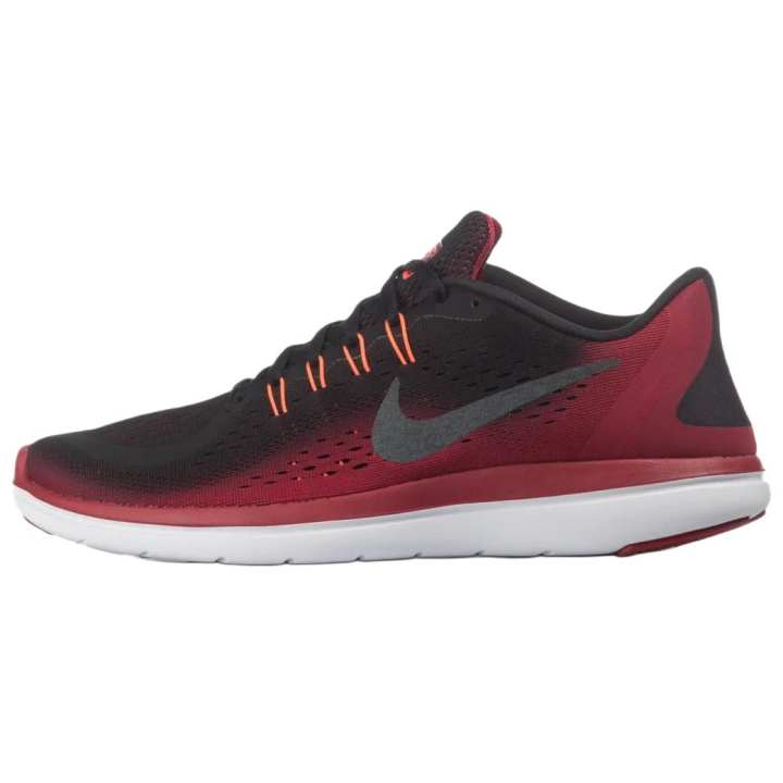 Nike Nike Flex 2017 RN Comfortable And Lightweight Abrasion Resistant Low top Casual Running Shoes Men's Black Red