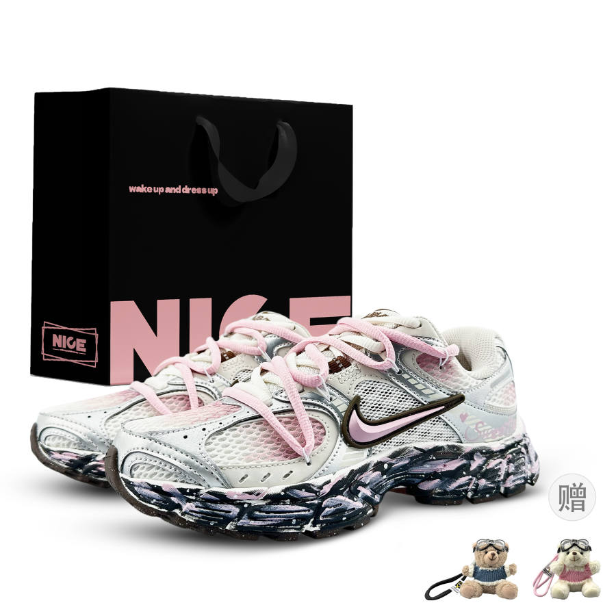 Nike Nike V5 RNR Abrasion Resistant Breathable Low top Running Shoes Women's White Pink