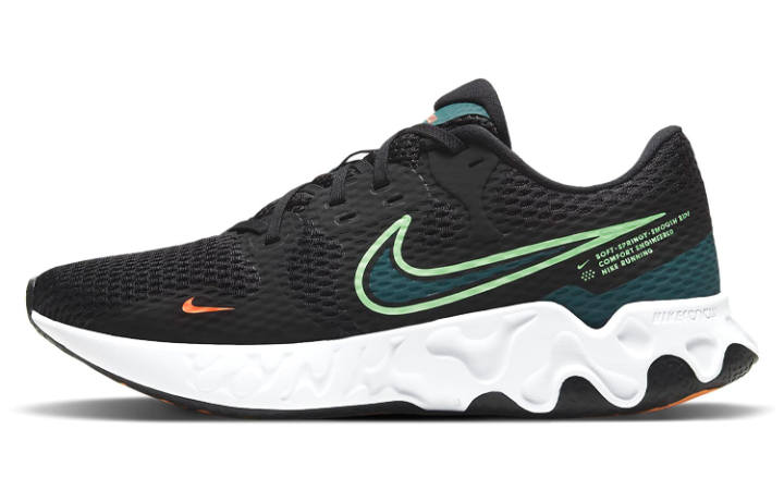 Nike Nike Renew Ride 2 Mesh, Textile Cushioning Slip Resistant Abrasion Resistant Low top Running Shoes Men's