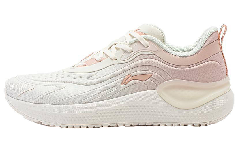 Li-Ning Li Ning EazGo Cushioning Abrasion Resistant Cushioning, Wear Resistant Low top Running Shoes Women's White Pink