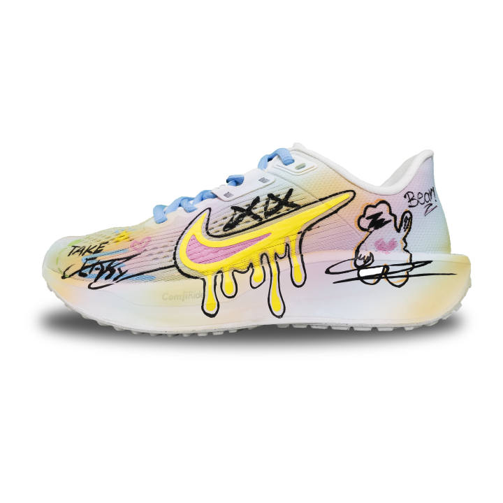 Nike Nike Quest 6 Rilakkuma Mesh Abrasion Resistant Breathable Low top Casual Training City Commuting Running Shoes Unisex