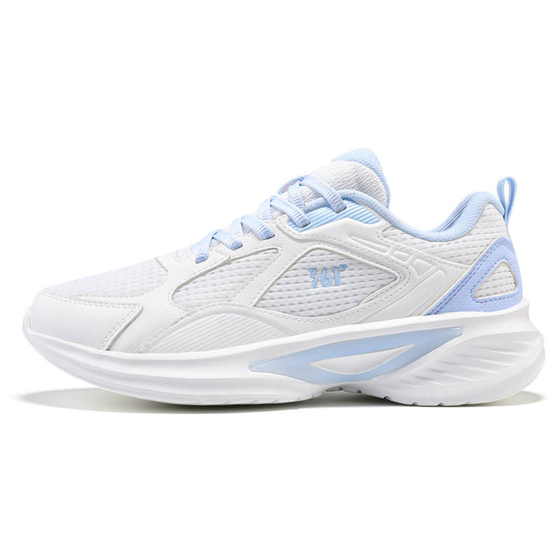 361° Abrasion Resistant, Breathable, Lightweight Low top Casual Running Shoes Women's White Blue