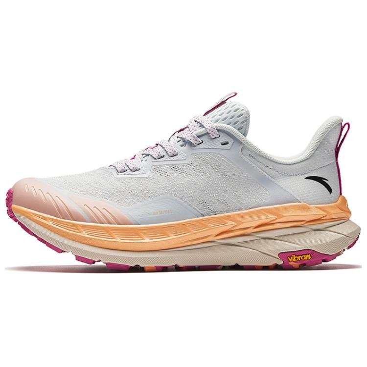 Anta Comfortable And Breathable Abrasion Resistant Low top Running Shoes Women's Gray Orange