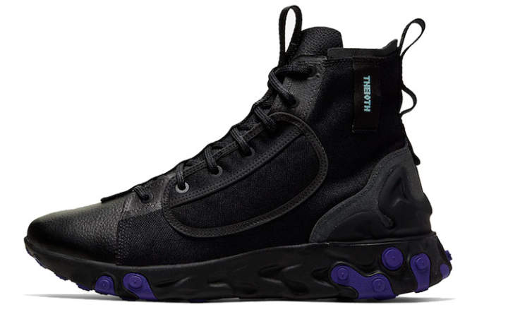 Nike Nike React Ianga Fashion Canvas Leather Slip Resistant Lightweight Non slip Lightweight High top Running Shoes Men's