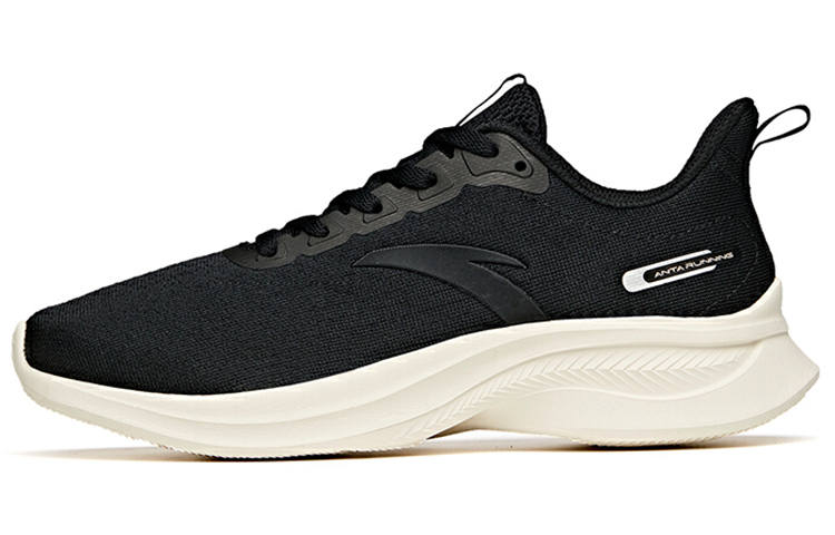 Anta Hydrogen Run Versatile Cushioning Slip Resistant Abrasion Resistant Low top Running Shoes Women's Black White