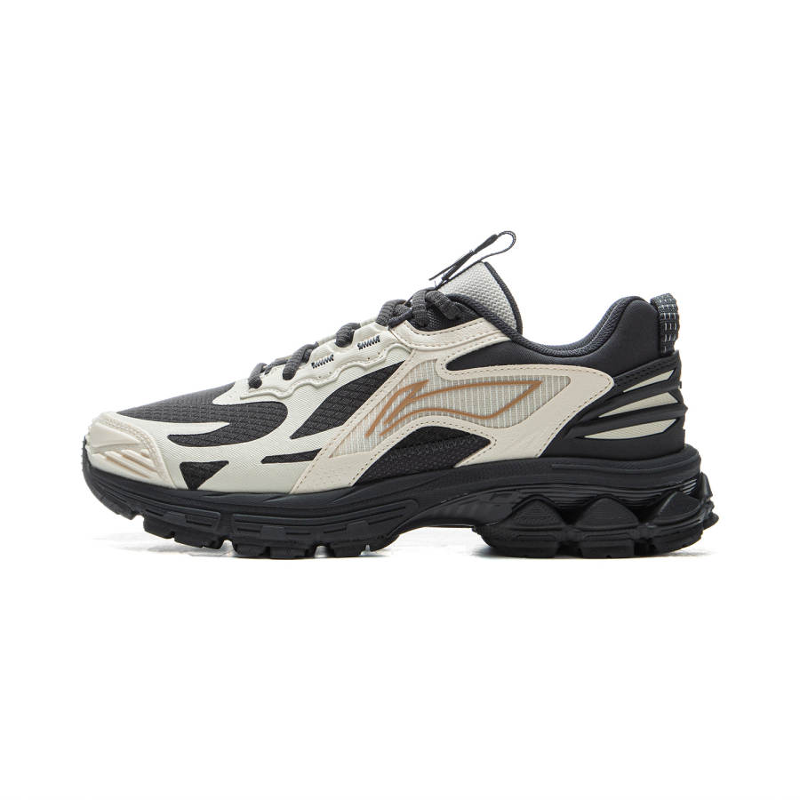 Li-Ning Li Ning Fuyao 2.0 Trail Fabric Slip Resistant Abrasion Resistant Support Low top Running Shoes Women's Black White