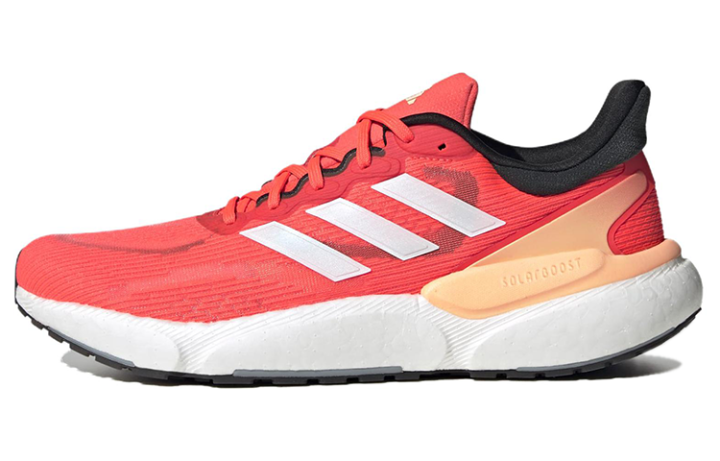 Adidas Adidas Solarboost 5 Comfortable Slip Resistant Abrasion Resistant Low top Running Shoes Men's Red Orange