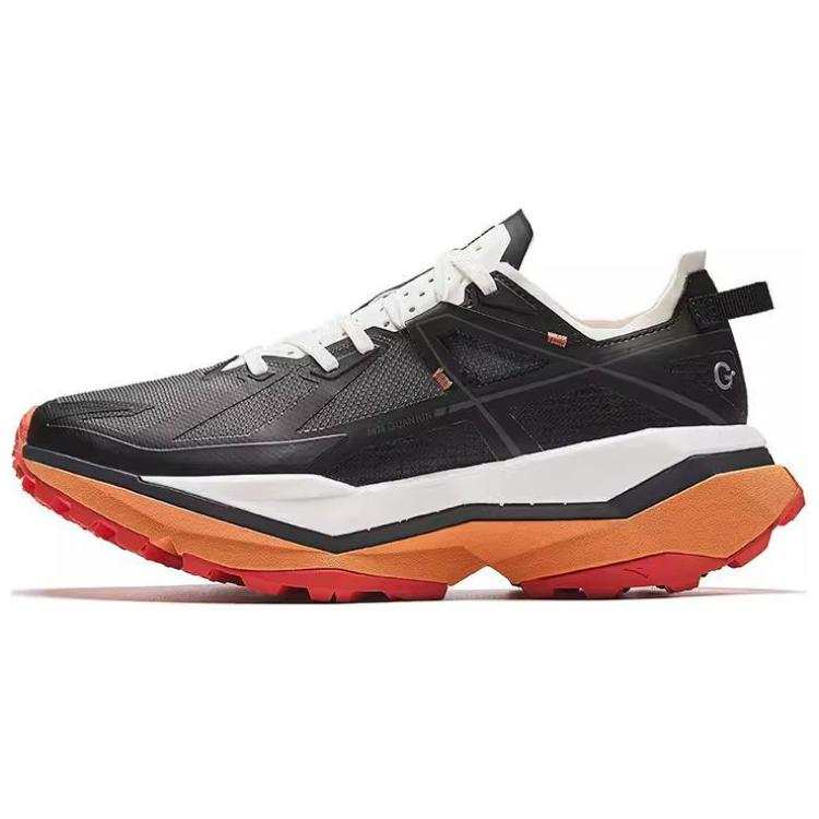 Anta Cushioning Abrasion Resistant Breathable Rebound Low top Running Shoes Men's Black White