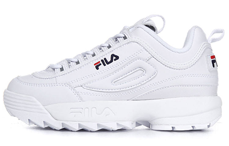 FILA Disruptor 2 Comfortable Cushioning Abrasion Resistant Breathable Low top Chunky Sneakers Unisex White Korean Style