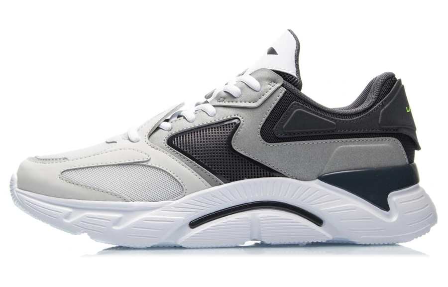 Li-Ning Li Ning Versatile Cushioning Slip Resistant Abrasion Resistant Low top Running Shoes Men's Antarctic Gray