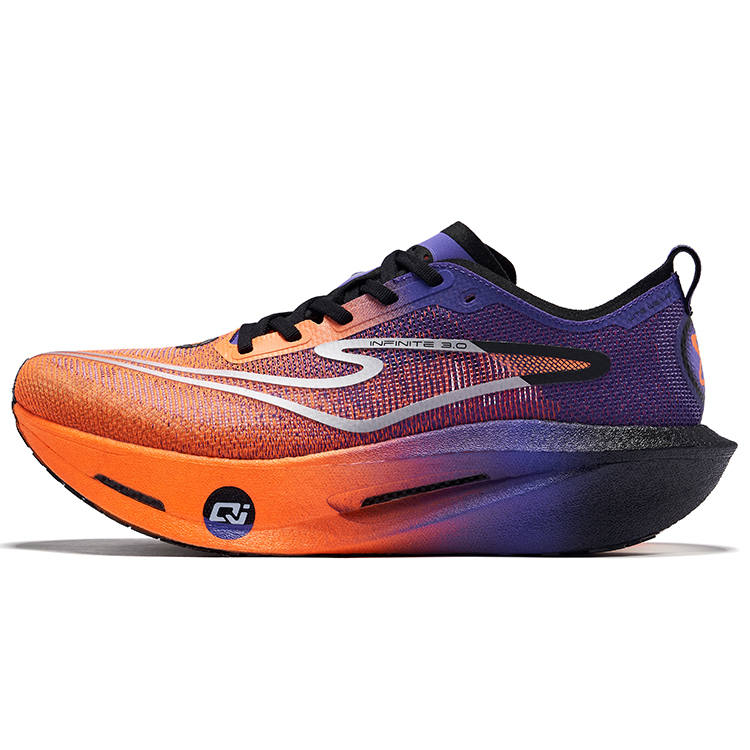 Erke Blue World 3.0 Running Shoes Men's Low Top Fluorescent Bright Orange Signal Purple