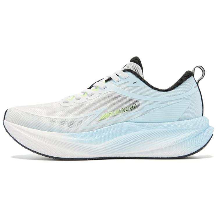 QIAODAN Fabric Slip Resistant Abrasion Resistant Low top Casual Running Shoes Men's White Blue