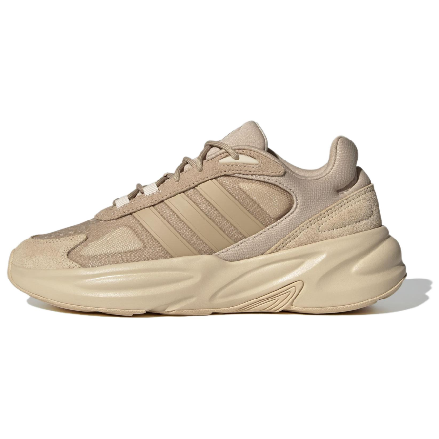 Adidas Adidas OZELLE CLOUDFOAM Slip Resistant Abrasion Resistant Low top Running Shoes Women's Beige