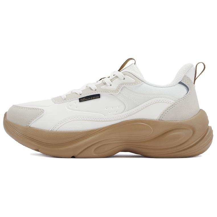 361° Spiritual Fox 2.0 Cushioning Abrasion Resistant Breathable Low top Casual Running Shoes Women's White Brown