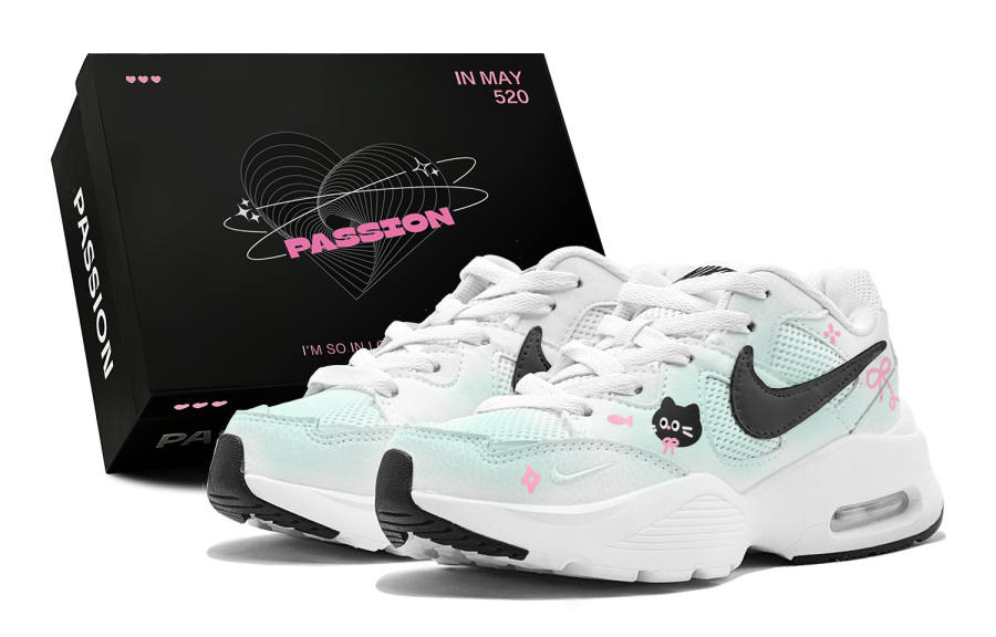 Nike Nike Air Max Fusion Abrasion Resistant Breathable Low top Running Shoes Women's Green Pink