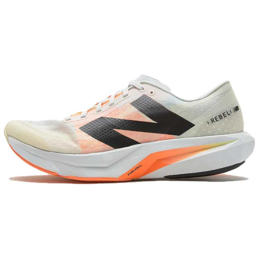 New Balance New Balance Rebel V4 Comfortable Low top Casual Running Shoes Men's White Orange Wide Fit