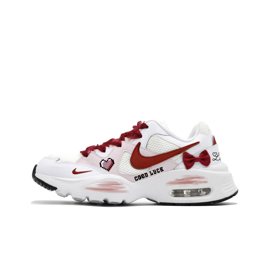 Nike Nike Air Max Fusion Abrasion Resistant Low top Casual Running Shoes Women's Red White