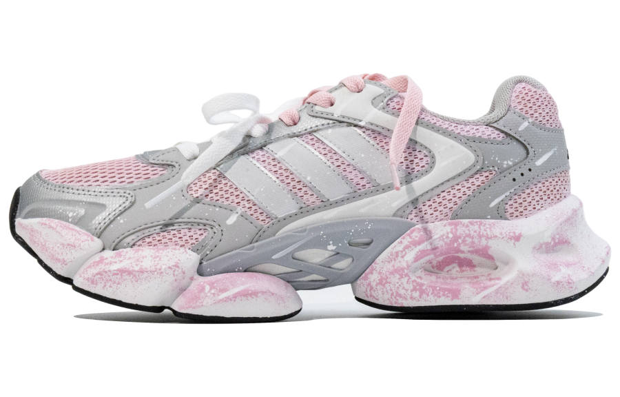 Adidas Adidas MEGASTRIDE Abrasion Resistant Low top Running Shoes Unisex Gray Pink