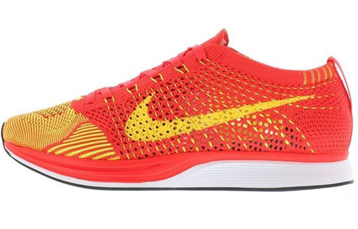 Nike Nike Flyknit Racer Bright Crimson Volt