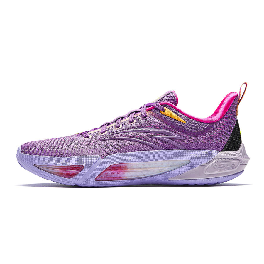 Anta Quick Decision 7 Amethyst Low top Midfoot Heterogeneous Flexibility Carbon Basketball Shoes Men's Purple White