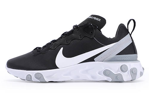Nike Nike React Element 55 Black White Grey Reflective