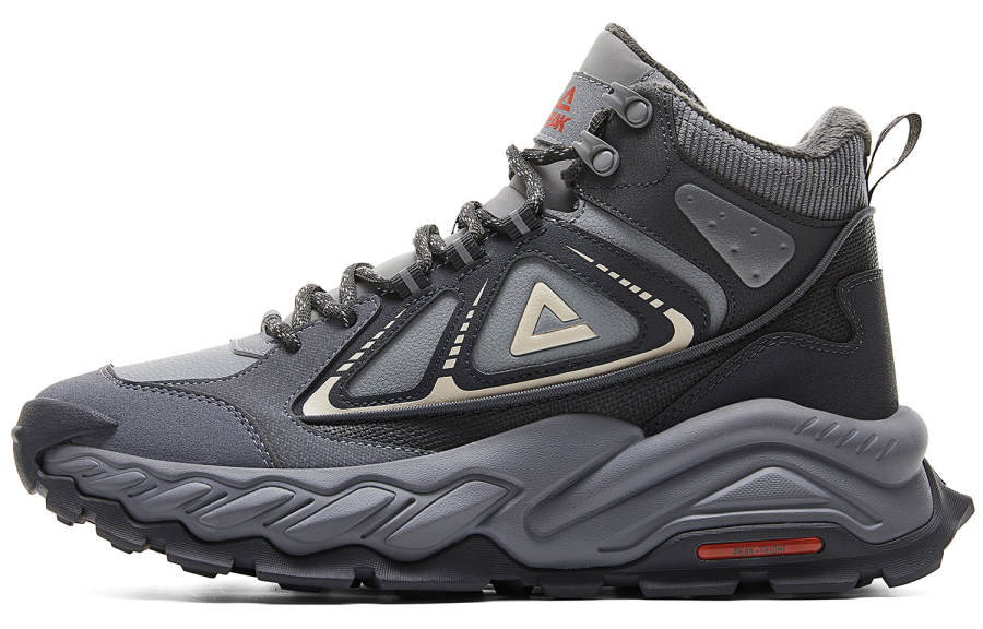 PEAK Slip Resistant Cushioning Rebound Slip Resistant Cushioning Rebound Mid top Outdoor Shoes Men's Gray