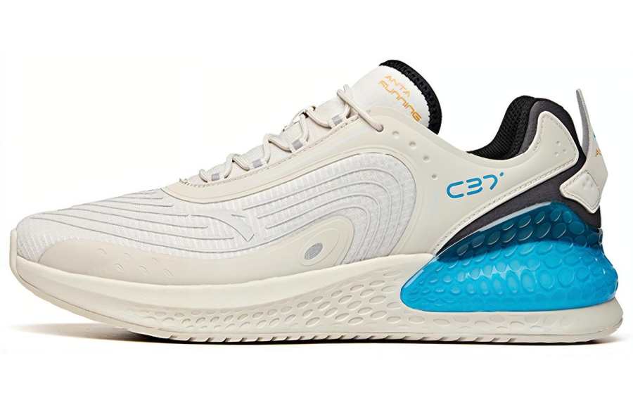 Anta Running Collection Cushioning Anti-Slip And Wear-Resistant Low-Top Running Shoes Men's Gray Black Blue