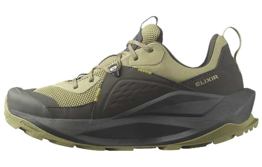 SALOMON GORE TEX Slip Resistant Low top Slip Resistant Outdoor Shoes Men's Black Green