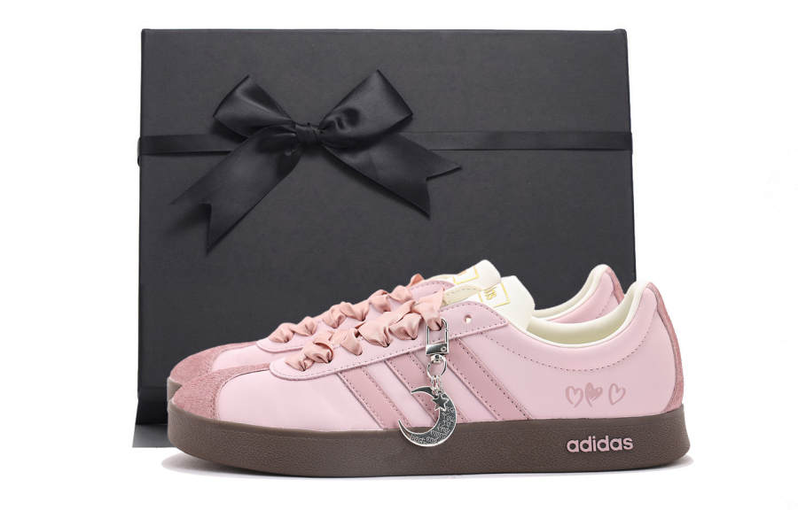 Adidas Adidas VL COURT 2.0 Abrasion Resistant Abrasion Resistant Low top Skateboard Shoes Unisex Pink