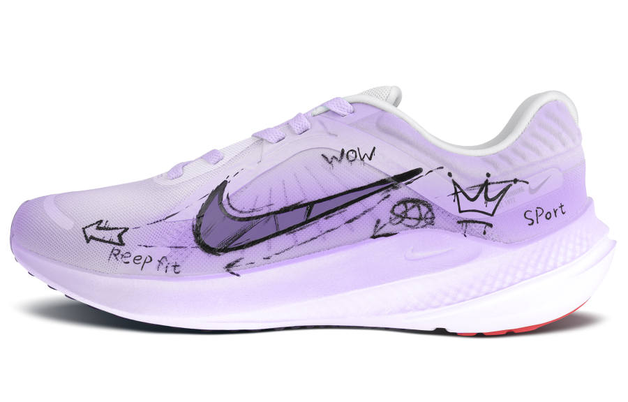 Nike Nike Quest 5 Abrasion Resistant Low top Casual Physical Fitness Test & Exam Running Shoes Men's Violet