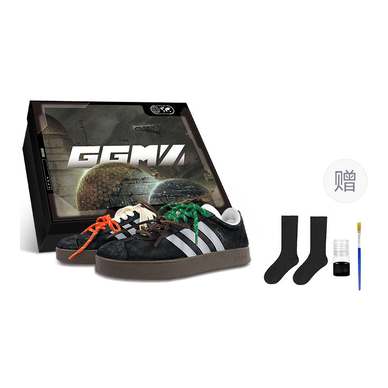 Adidas Adidas VL COURT 2.0 Cushioning, Wear Resistant Low top Skateboard Shoes Unisex Black Silver