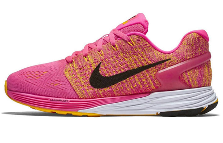 Nike Nike LunarGlide 7 Fabric Cushioning Slip Resistant Abrasion Resistant Breathable Lightweight Low top Running Shoes