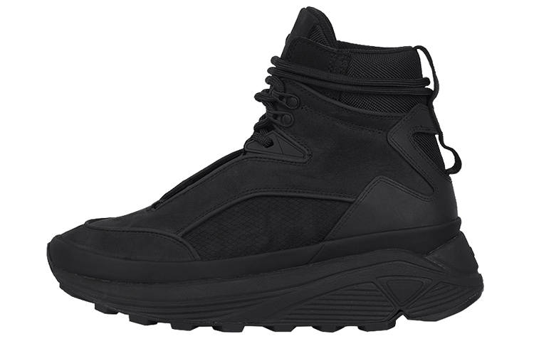 C2H4 Chunky Sneakers Unisex High Top Black