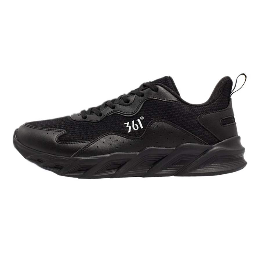 361° Cushioning Slip Resistant Low top Running Shoes Men's Black White